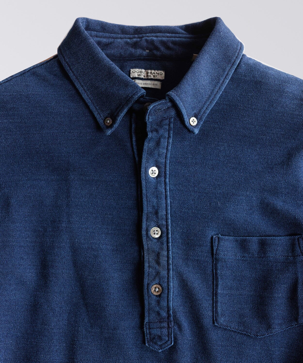 Dark Indigo Long Sleeve Polo - OOBE BRAND