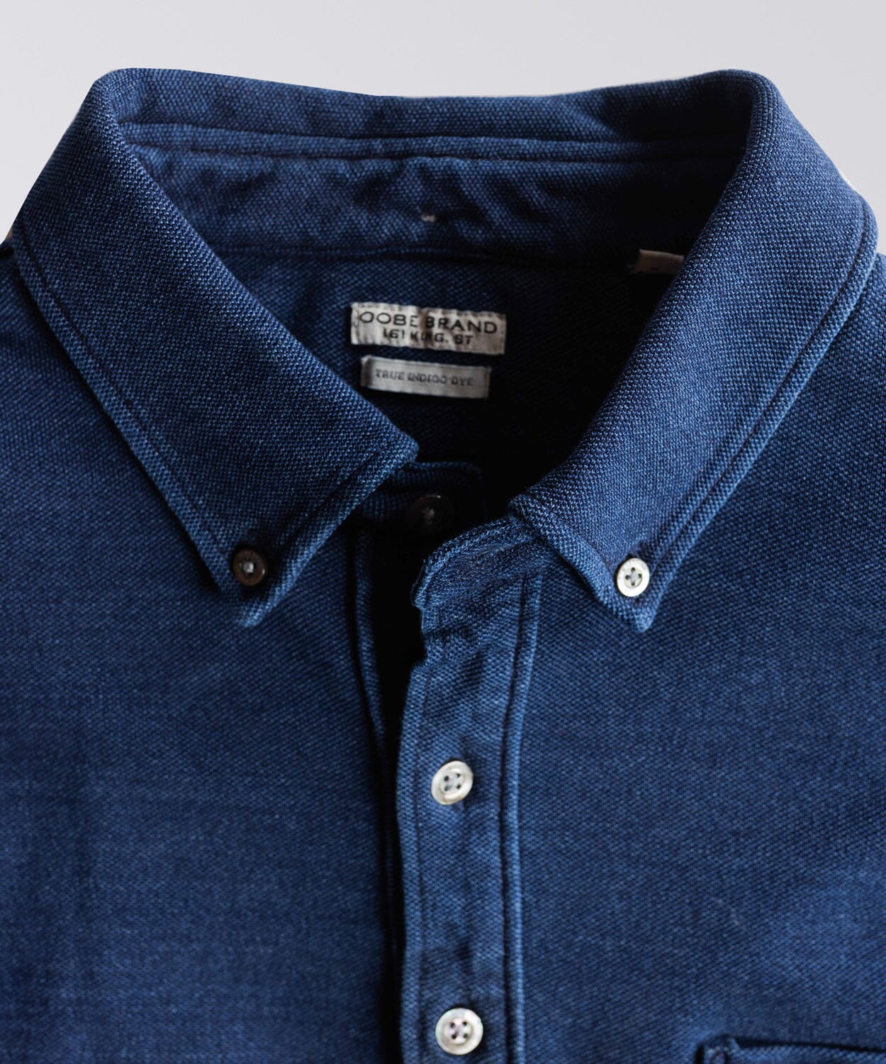 Dark Indigo Long Sleeve Polo - OOBE BRAND