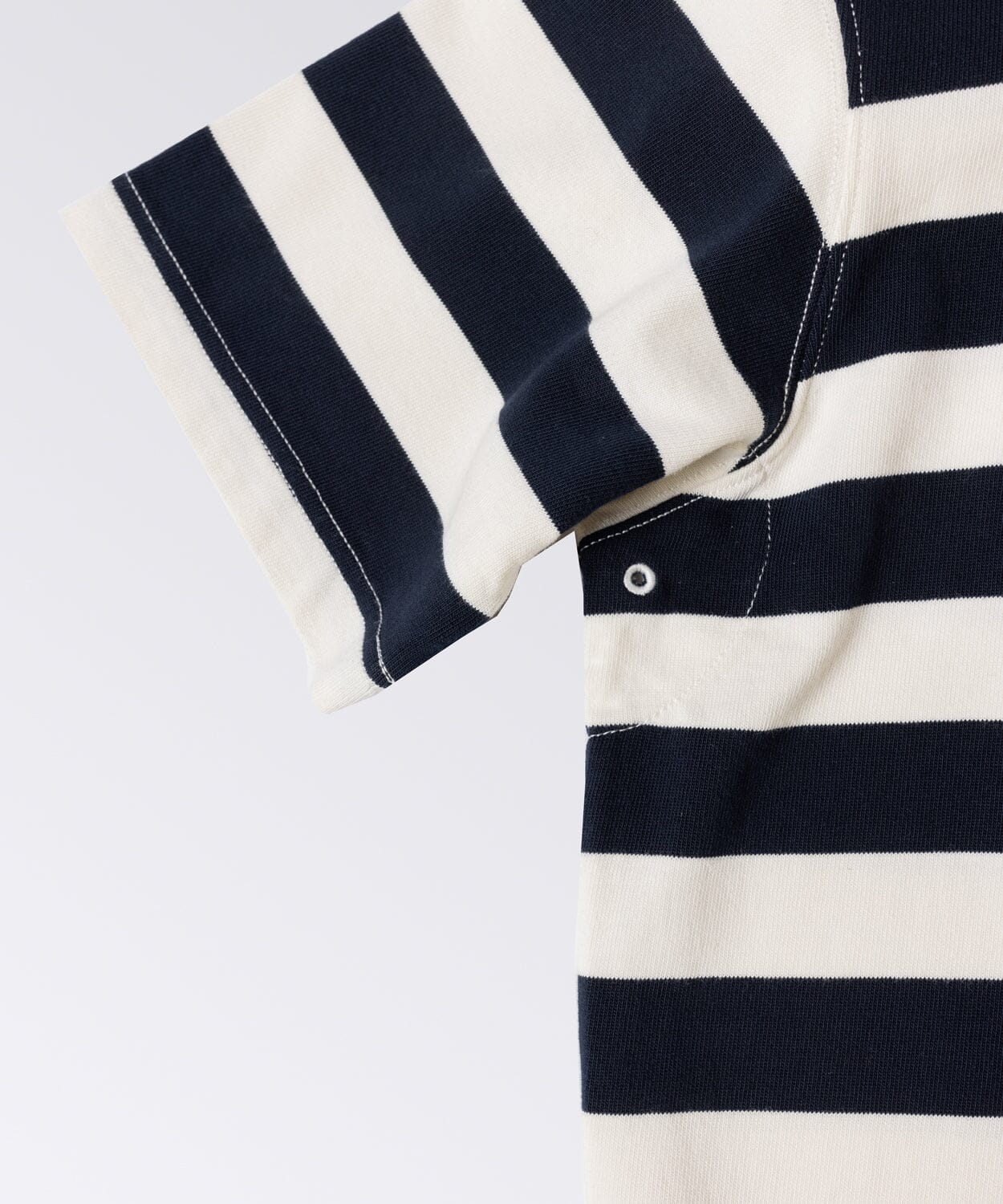 Navy Chalk Stripe Rugby Polo - OOBE Brand