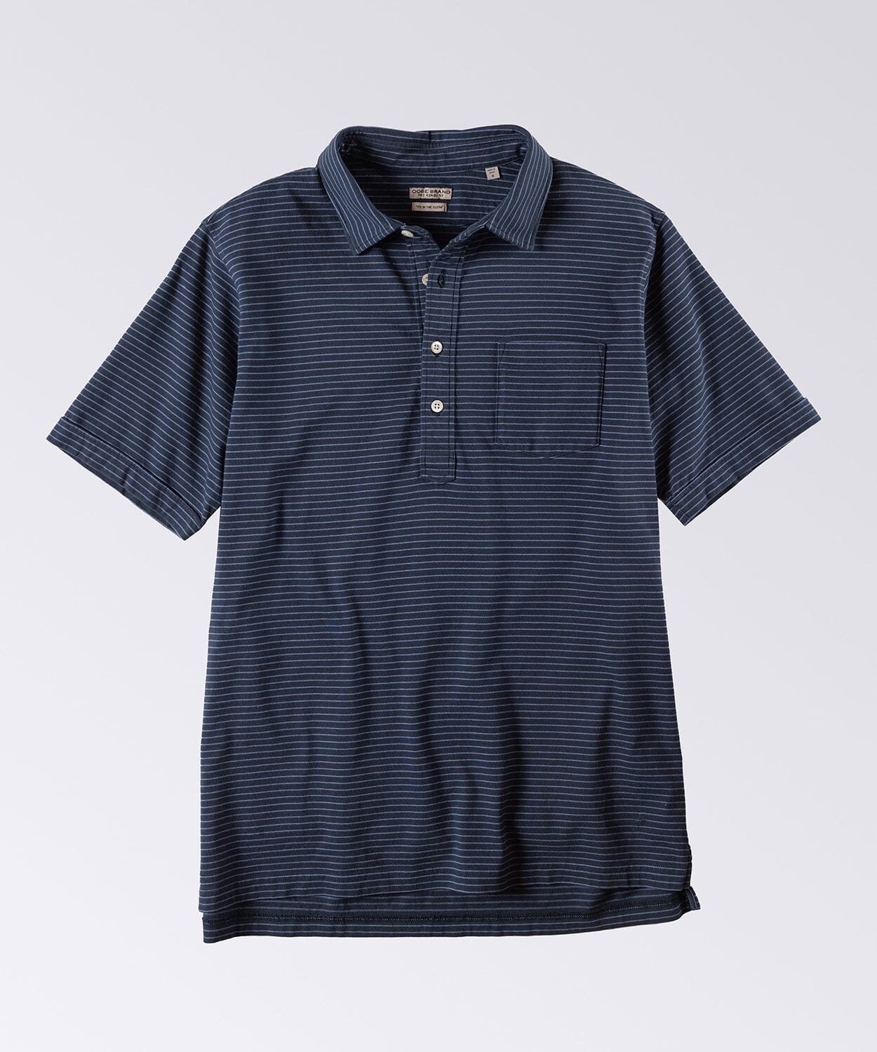 mens blue striped polo shirt by oobe brand