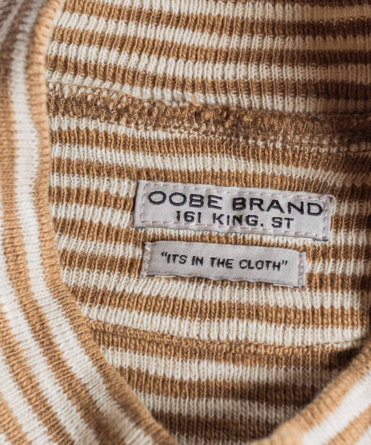 Stripe turtleneck color Khaki - OOBE BRAND