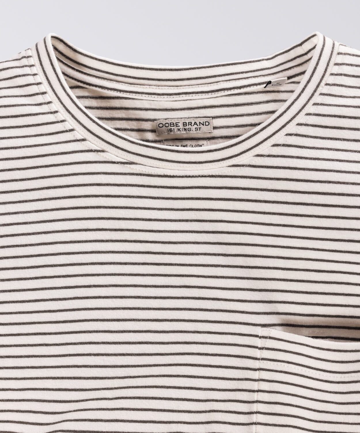 Black Ink Striped Pocket Tee - OOBE Brand