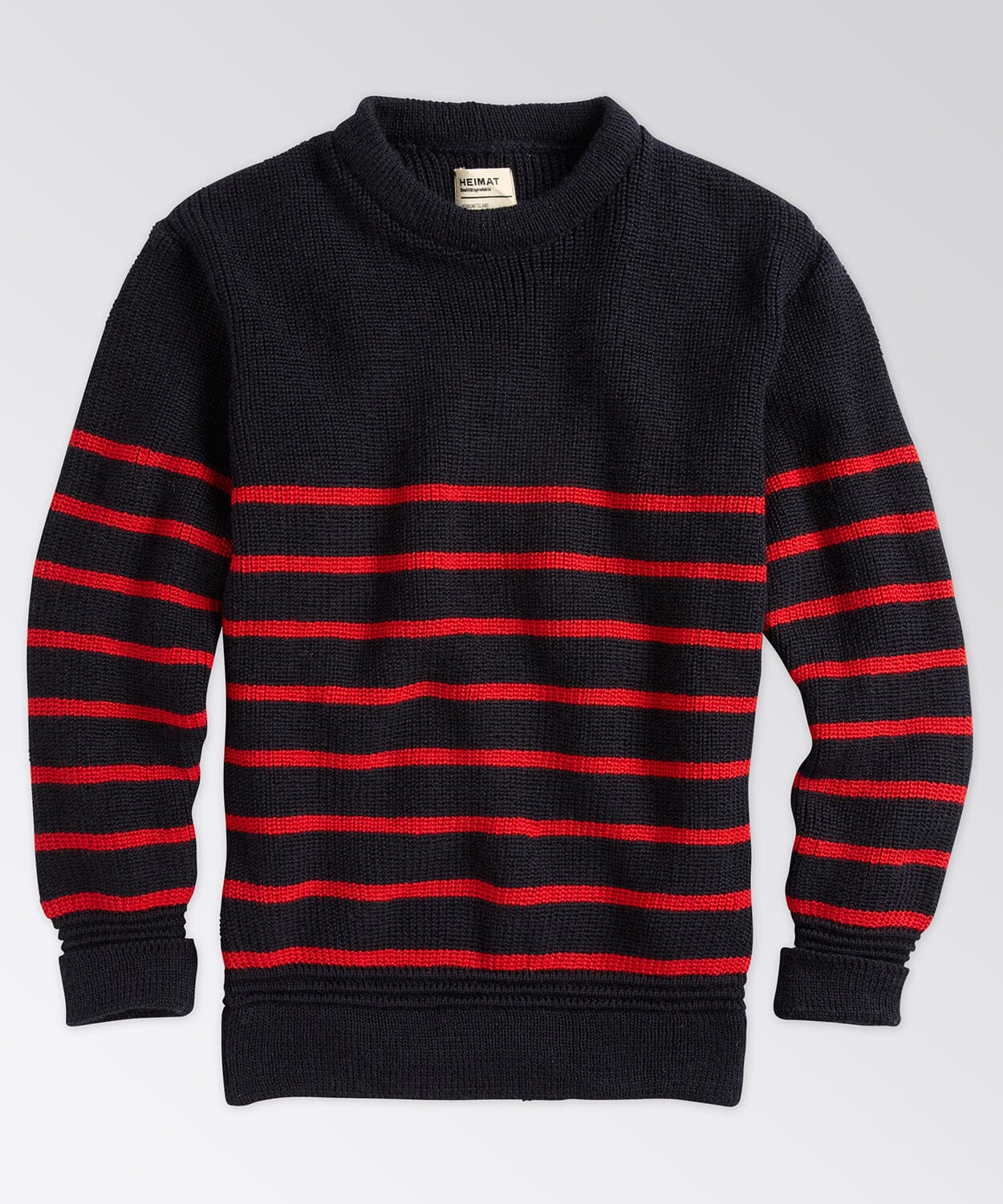 Crewneck sweater with stripes