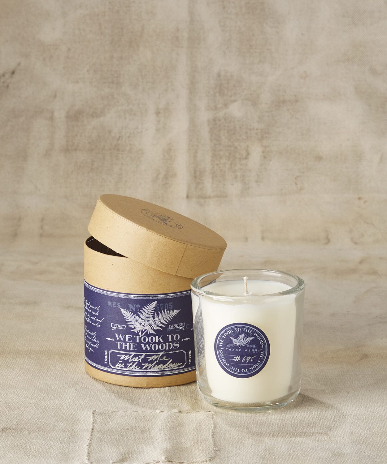 Meet Me in the Meadow Glass Indigo Candle