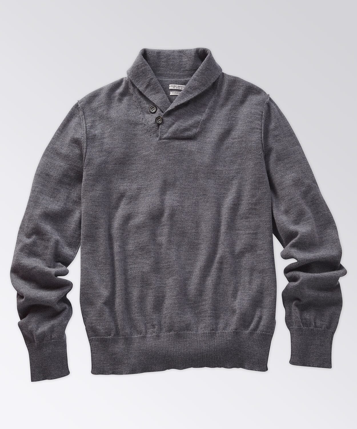 Fulton Shawl Collar Sweater Sweaters OOBE BRAND Grey Heather S 