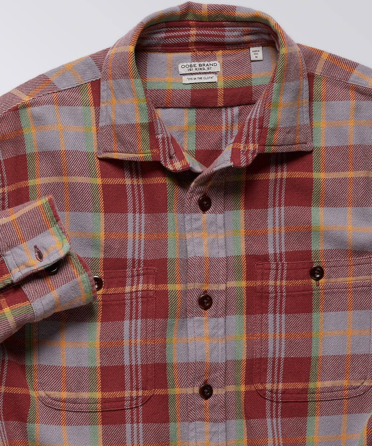 Aspen Flannel Shirt in Red and Green L / Red/Green