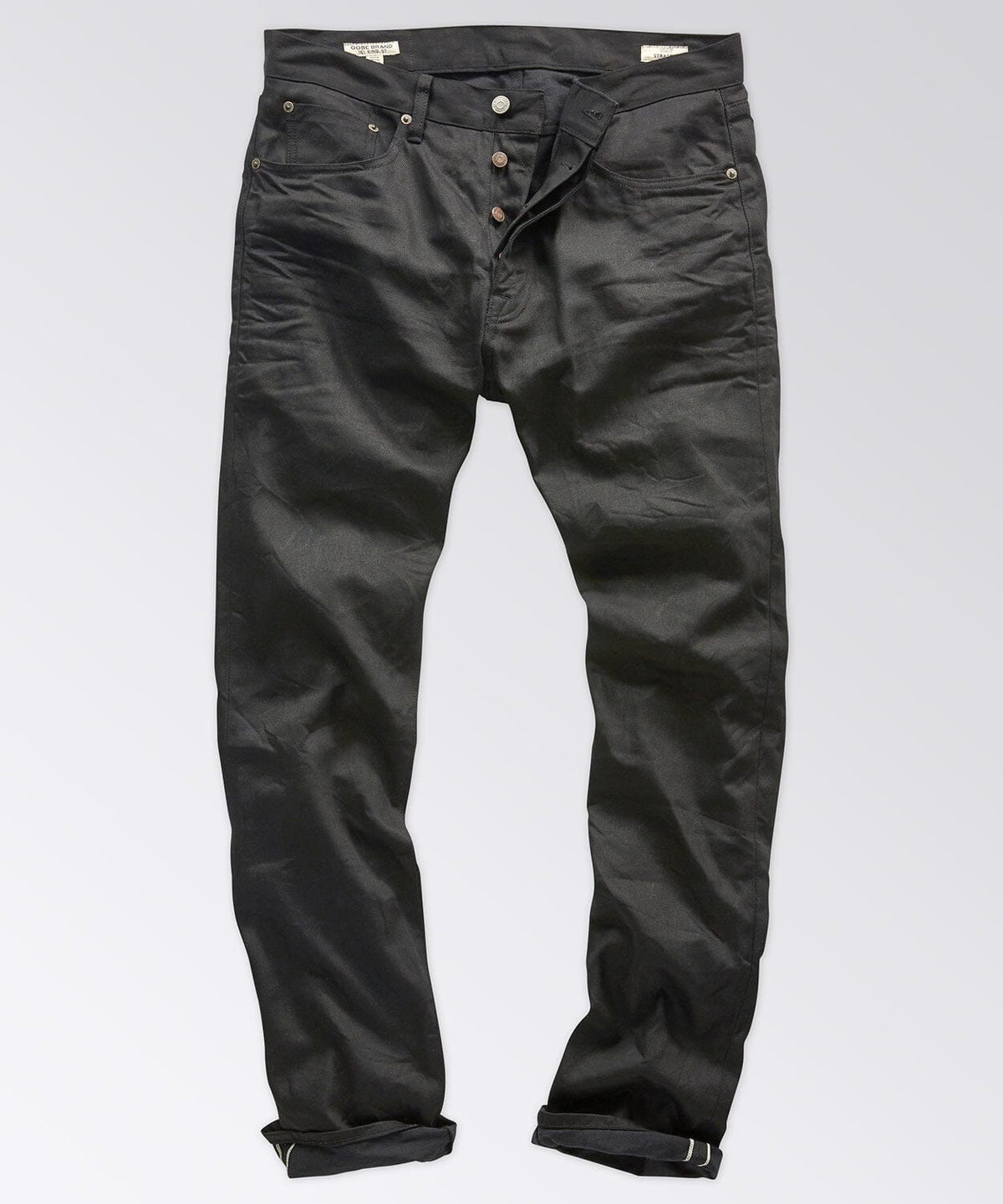 front of mens button jeans