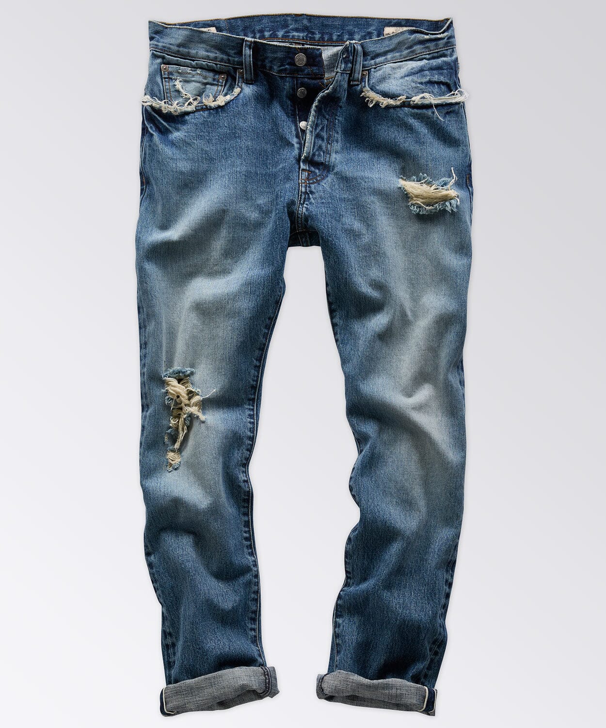 front of mens jeans distressed