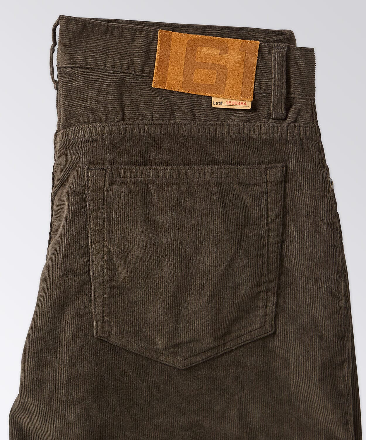Men's Five Pocket Cord Trousers in Mustard/navy Emb