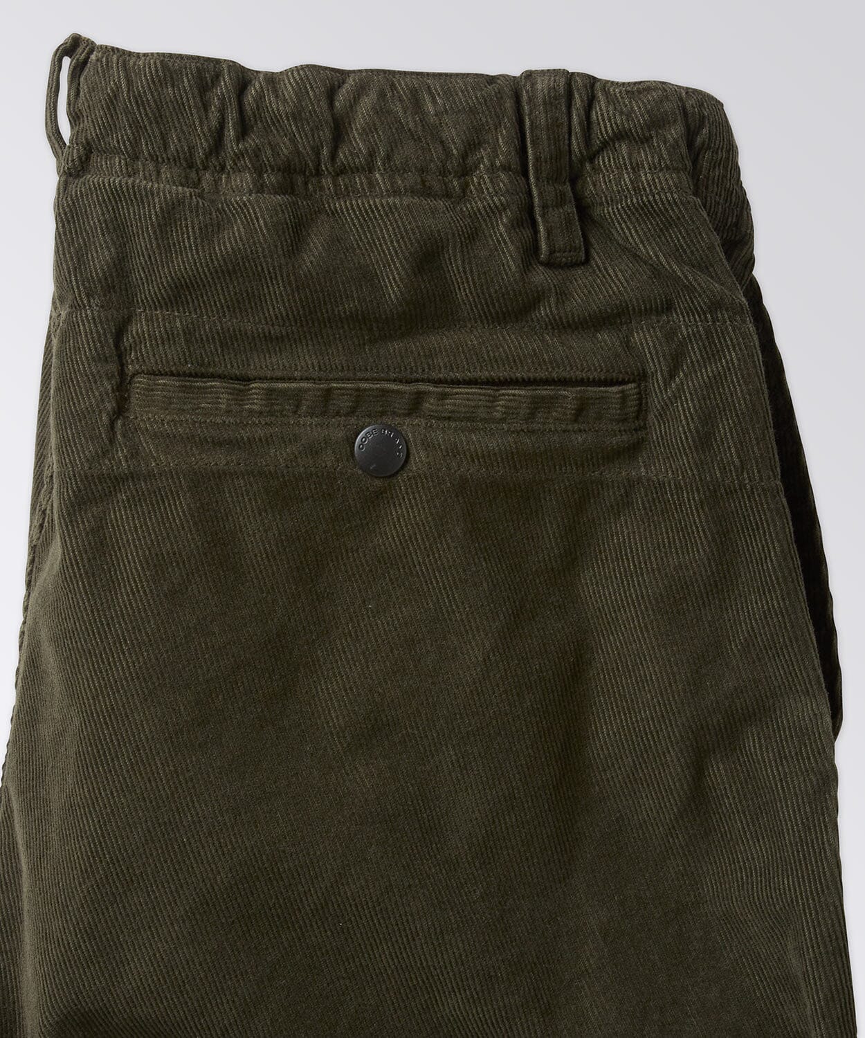 details of corduroy pants for men