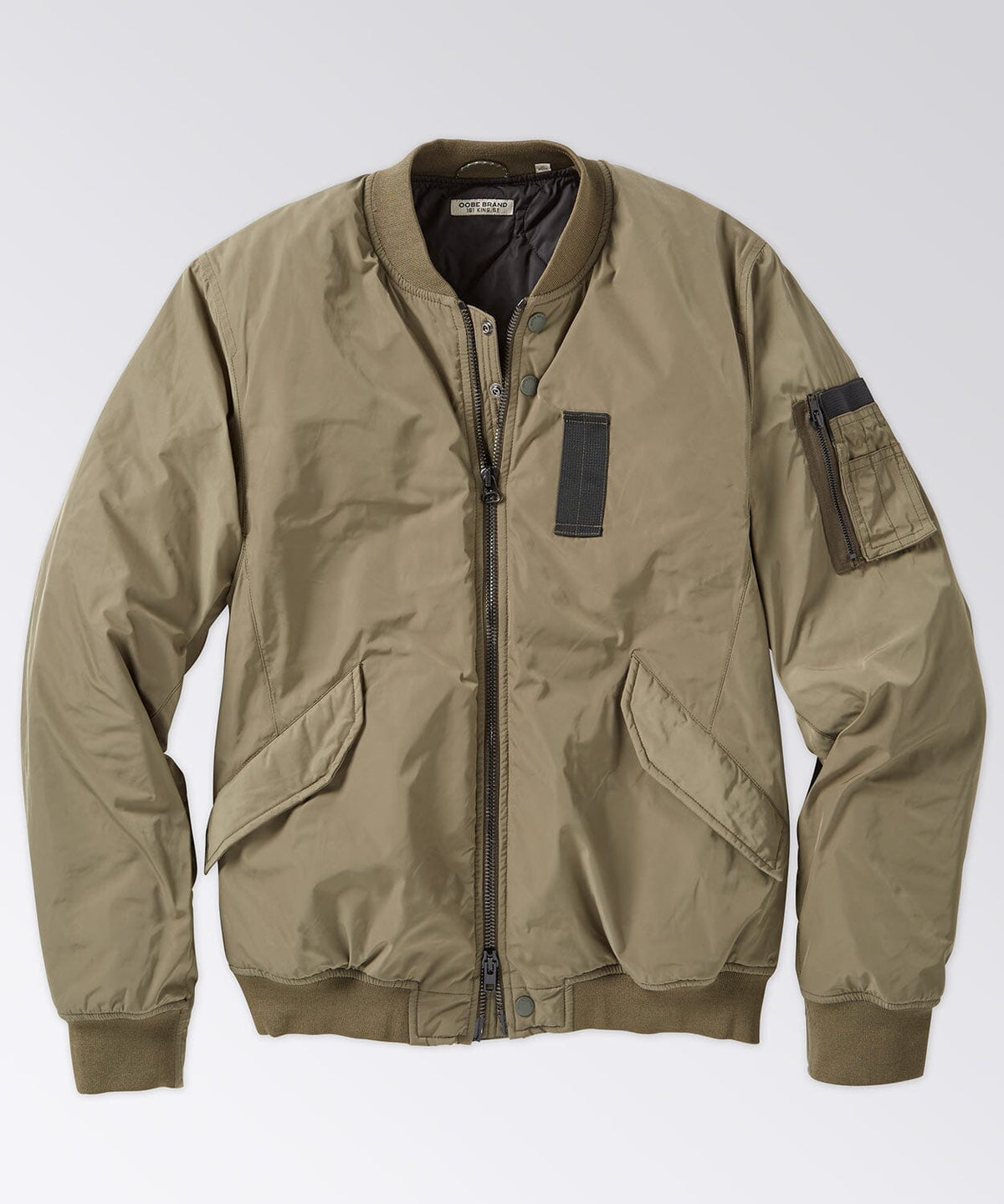 front of a mens flight jacket