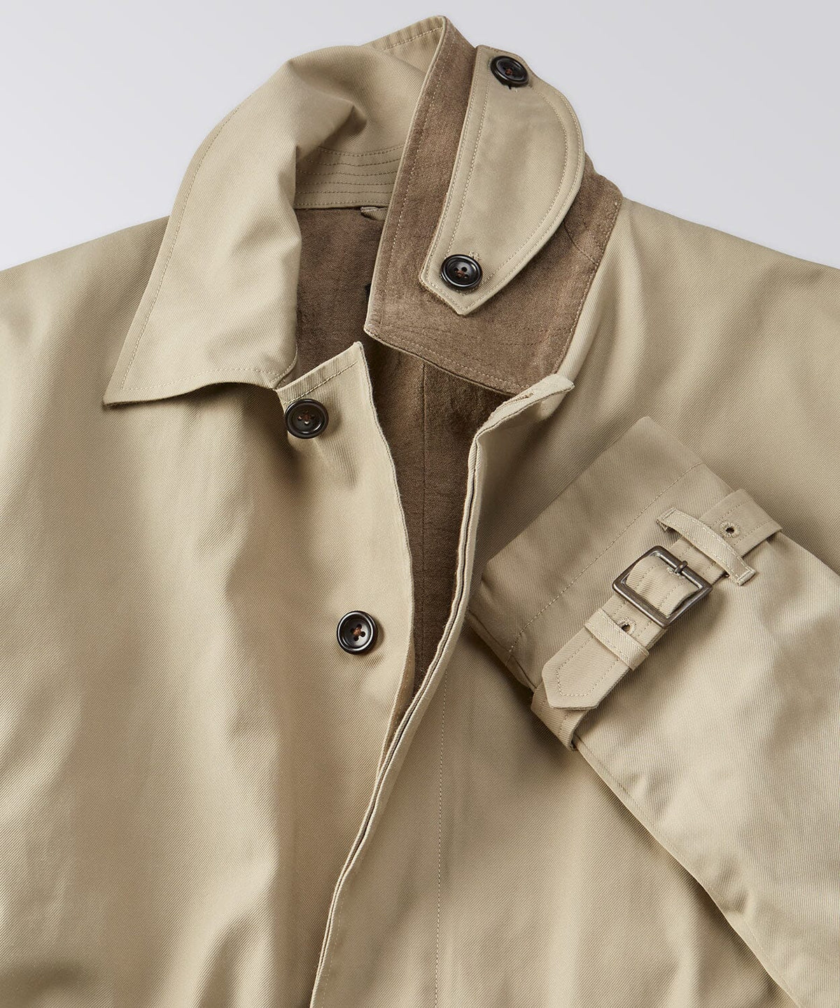 mens trench coat - collar