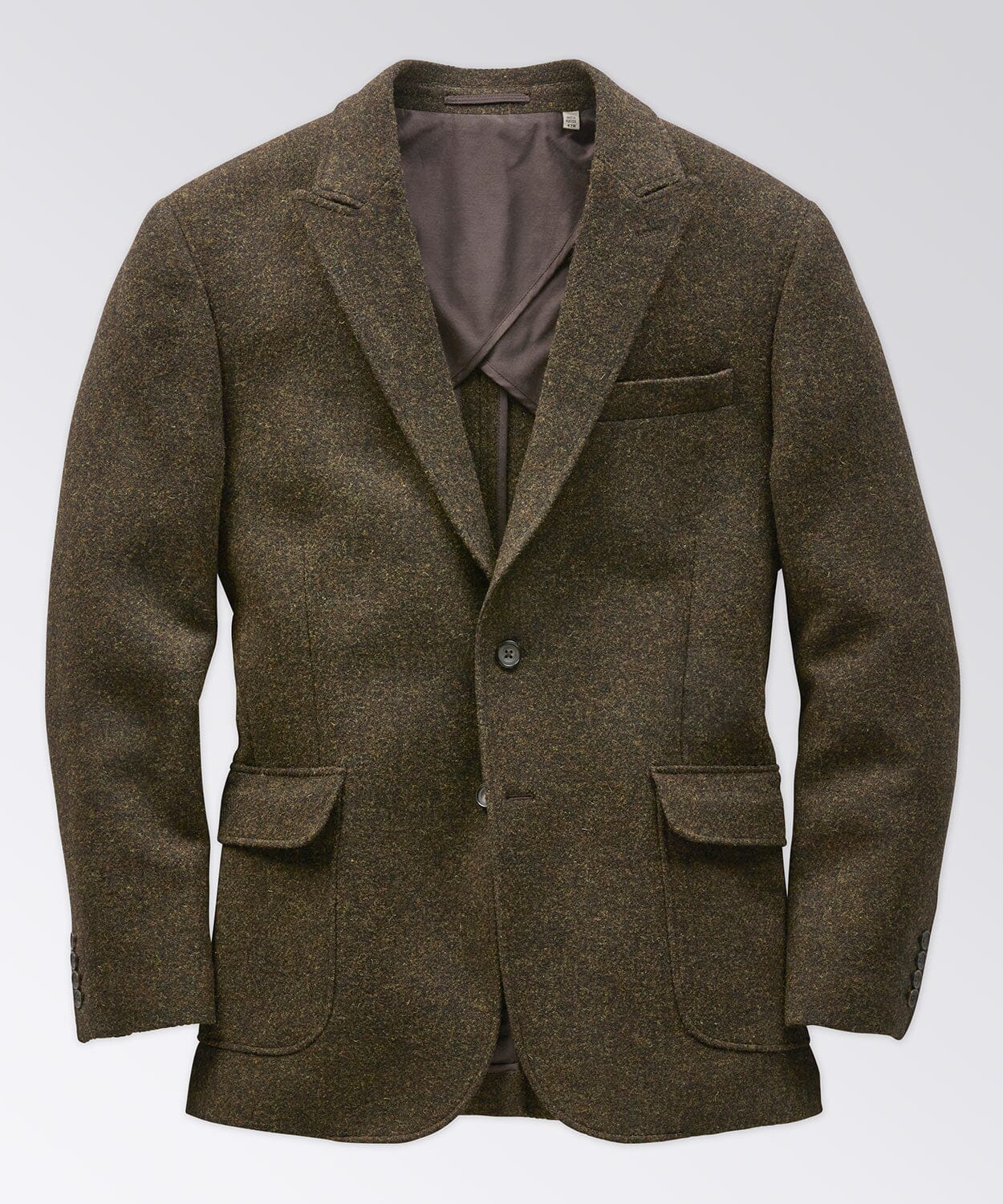Peak Lapel Tweed Blazer Sport Coats & Blazers OOBE BRAND Black Ink 40" Reg
