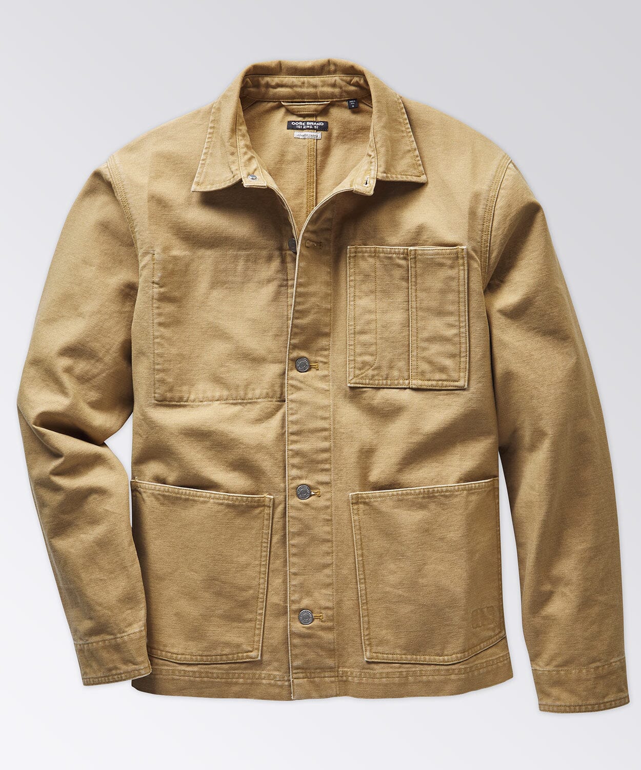 front of a canvas jacket for men
