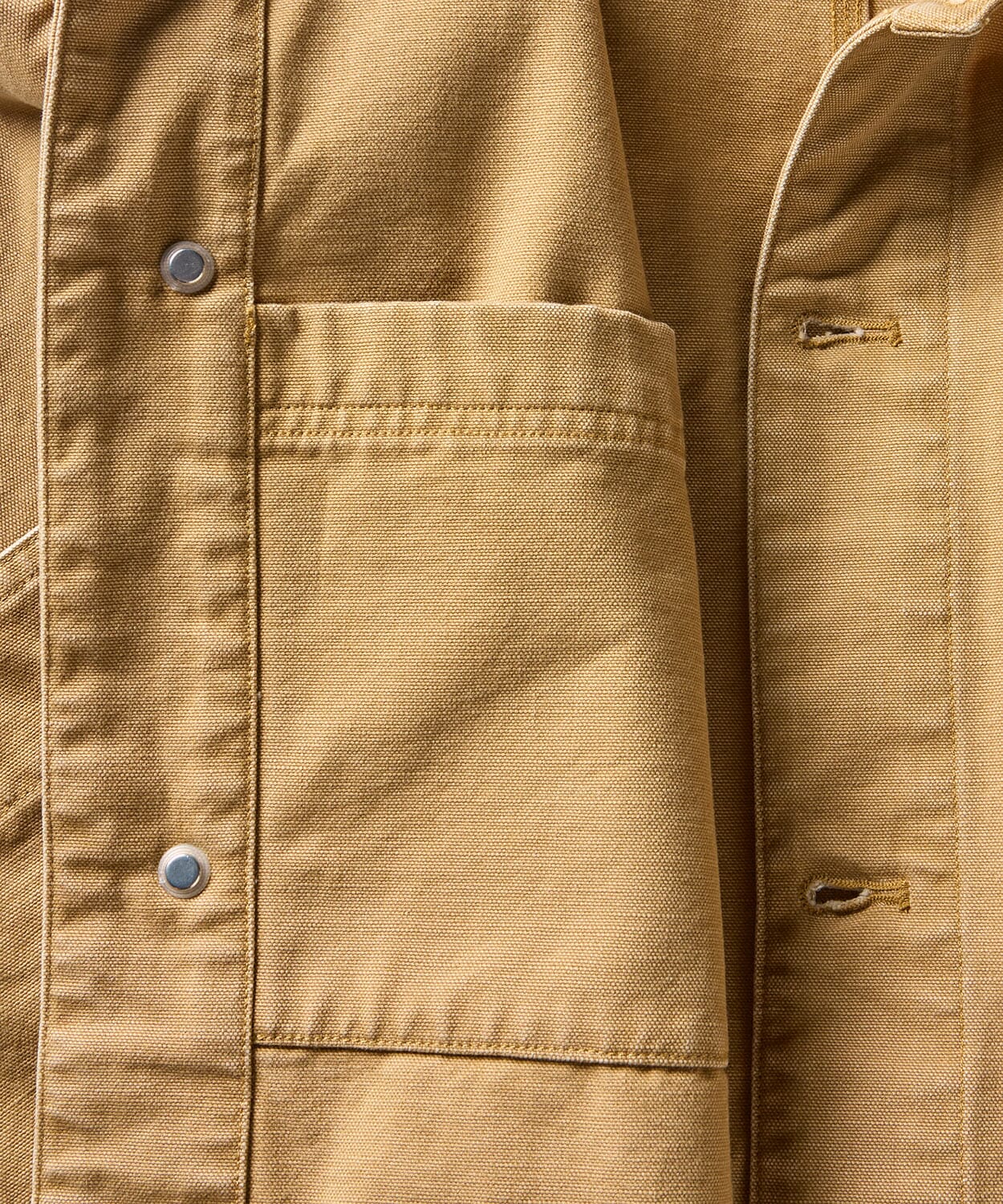 side of a canvas jacket for men