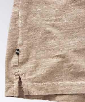 detail of a mens henley shirt