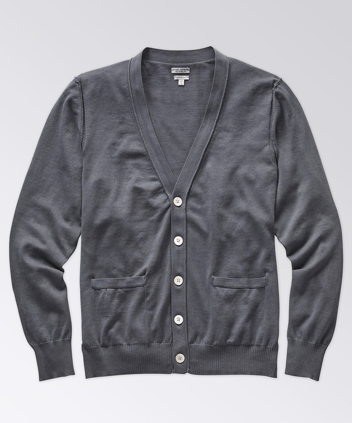 front of a cardigan