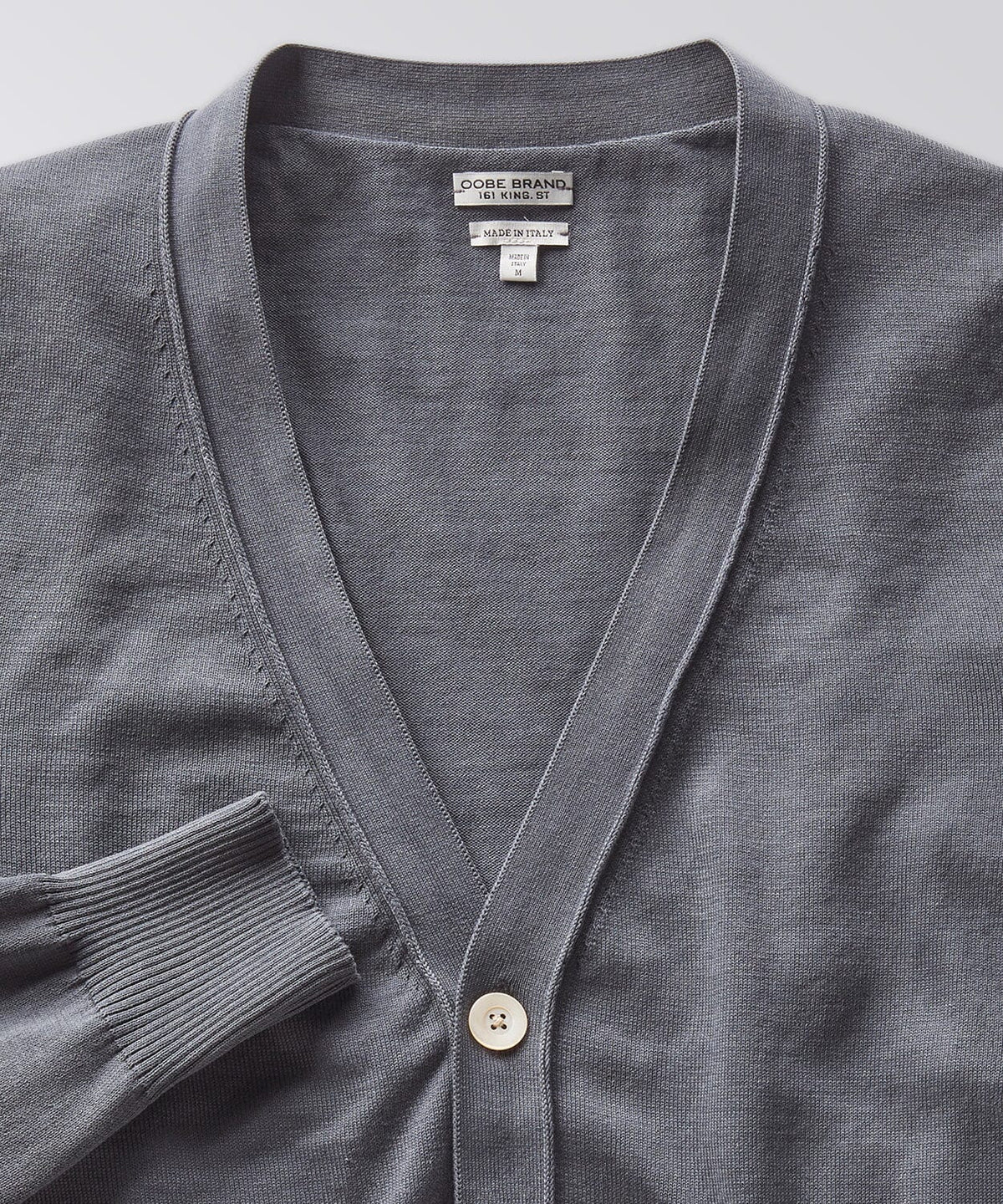 front of a cardigan