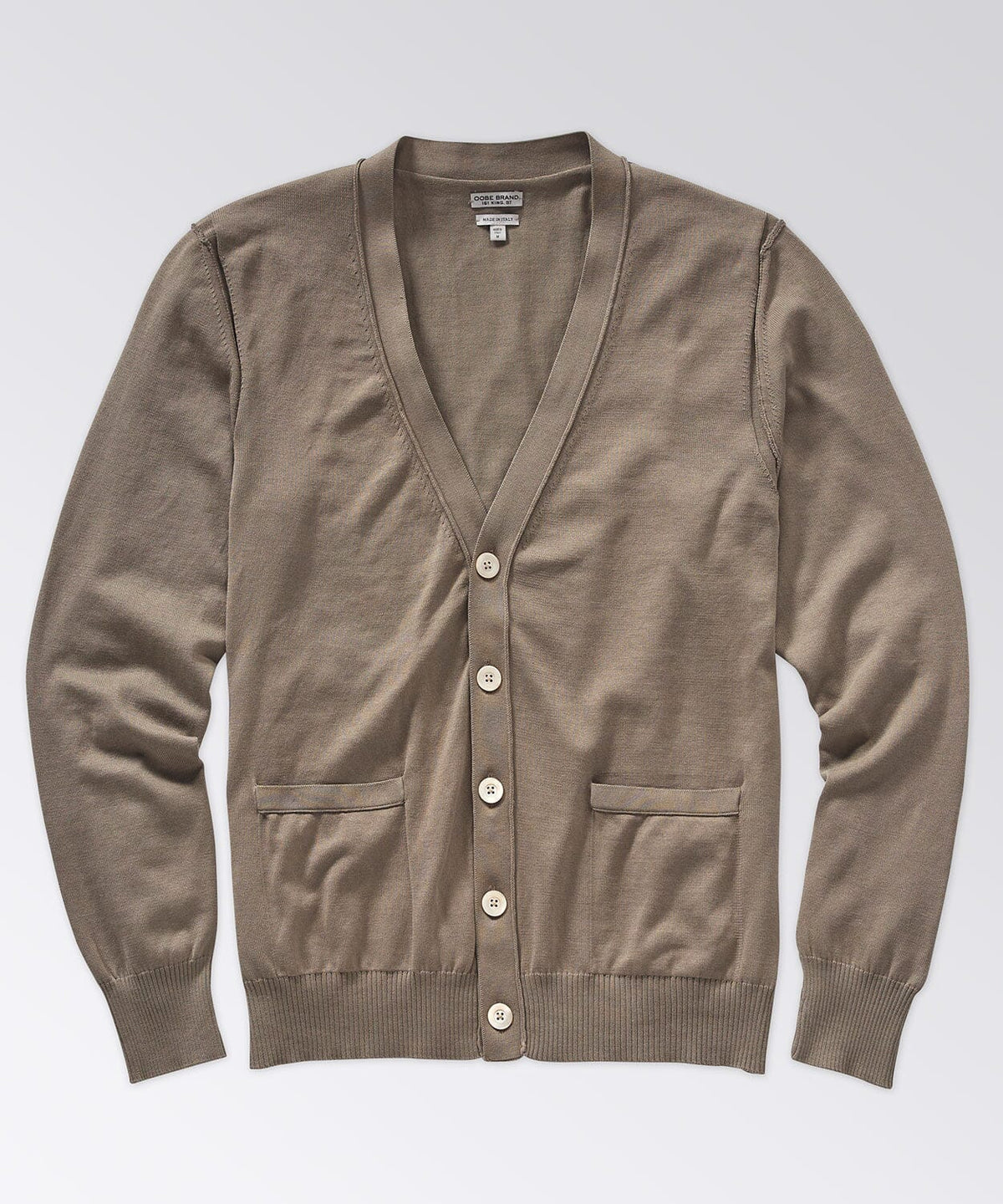 front of a cardigan