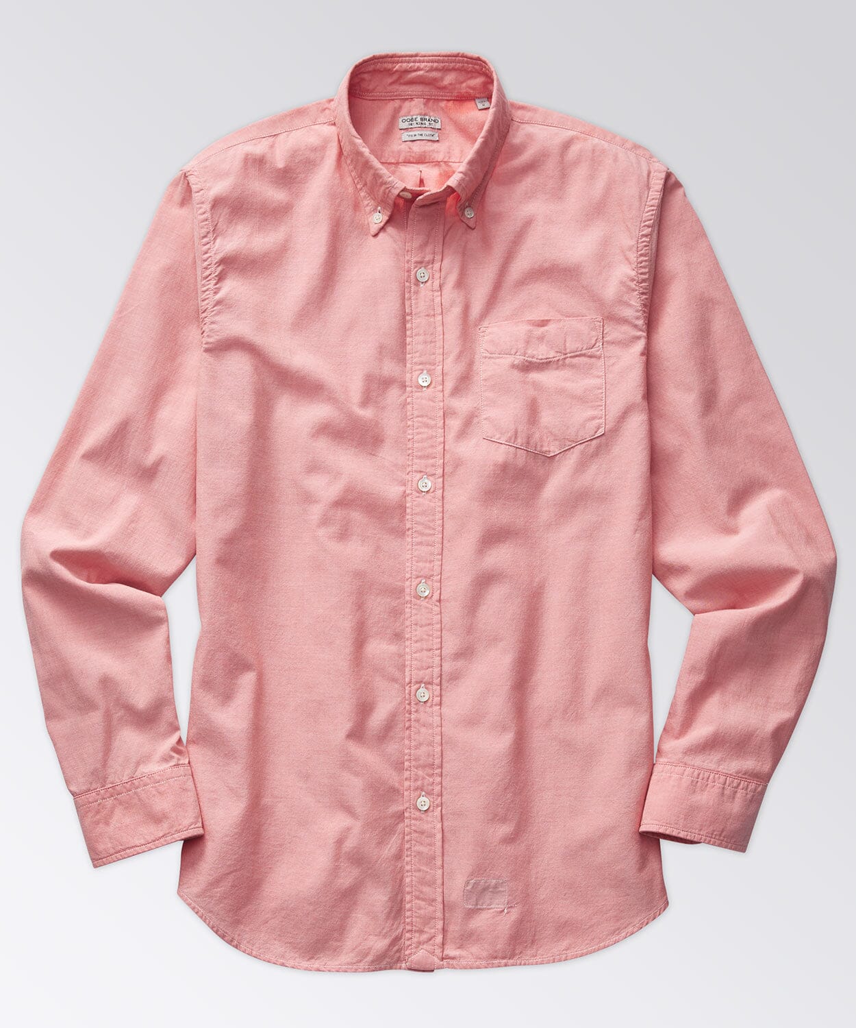 King Street Solid Oxford Shirt Button Downs OOBE BRAND Desert Rose S 
