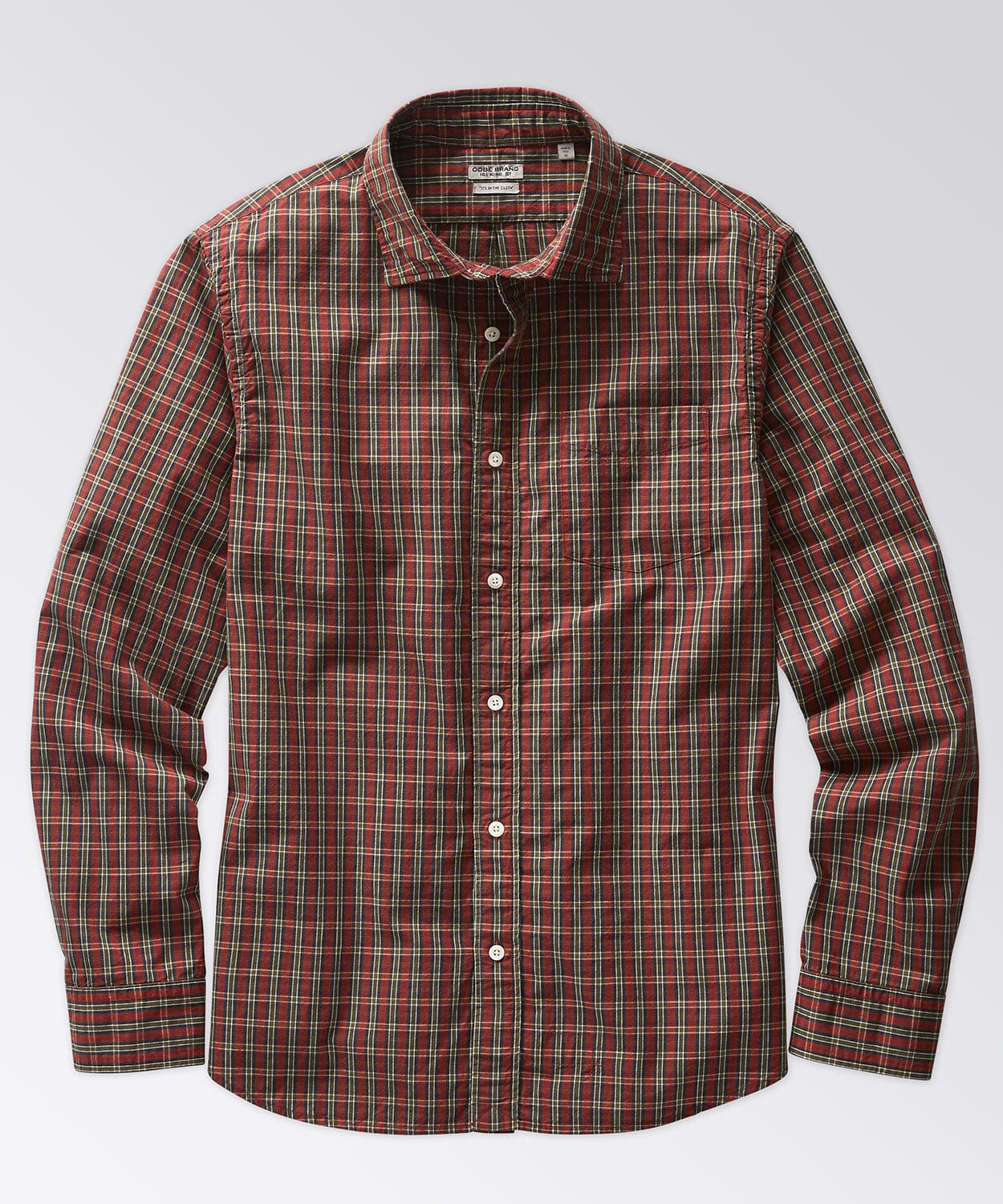 Excella Plaid Shirt Button Downs OOBE BRAND Red Green S 