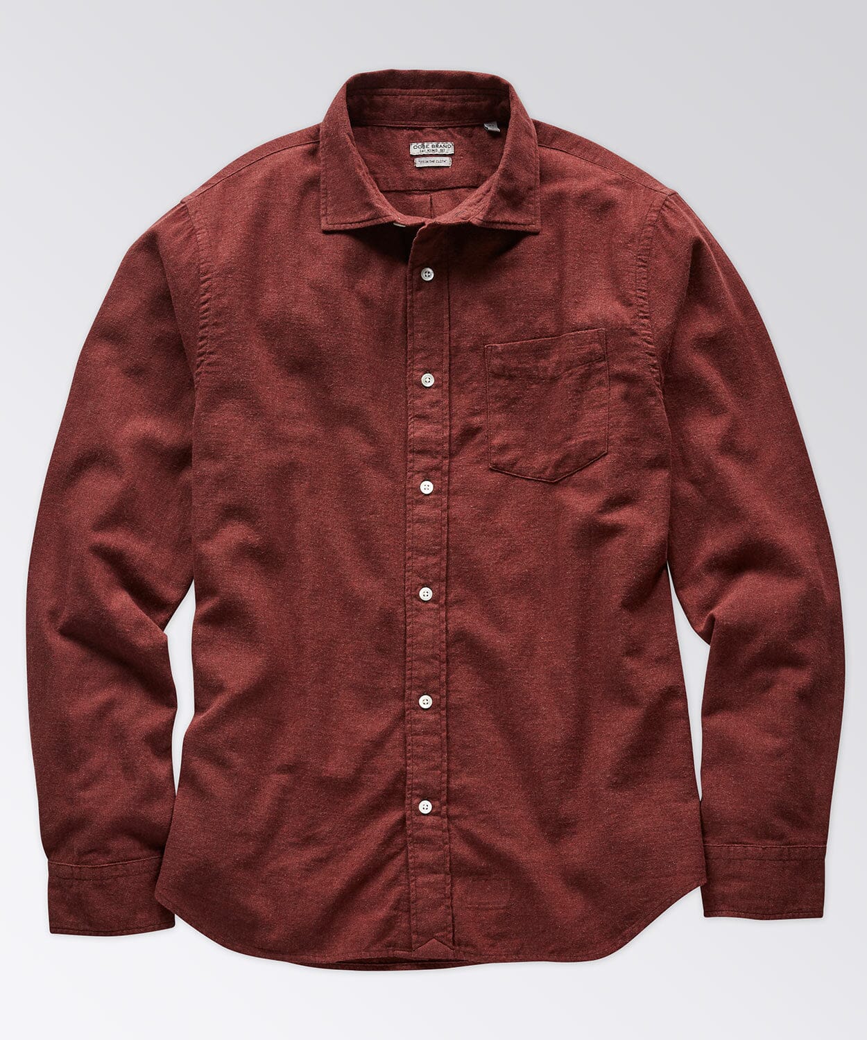 Excella Brushed Heather Solid Shirt Button Downs OOBE BRAND Red Heather S 