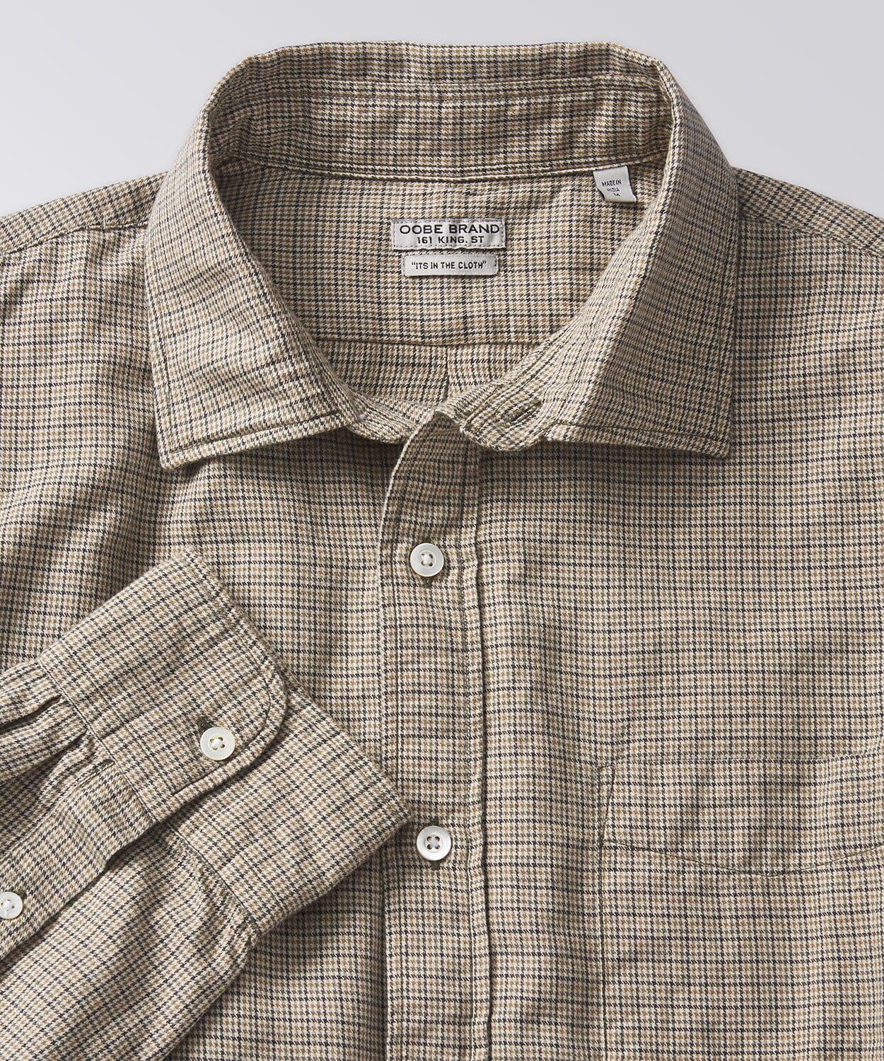 Excella Brushed Heather Plaid Shirt Button Downs OOBE BRAND 
