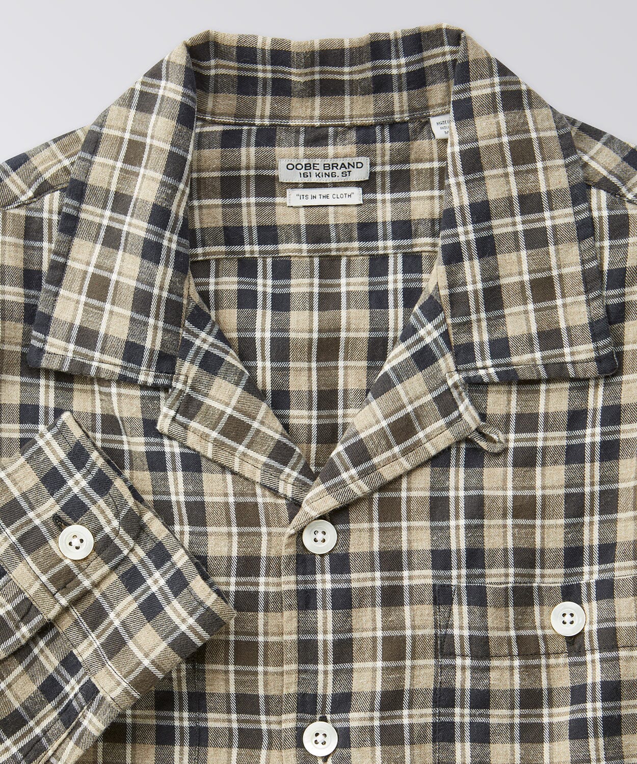 Stanton Brushed Plaid Camp Shirt Button Downs OOBE BRAND 