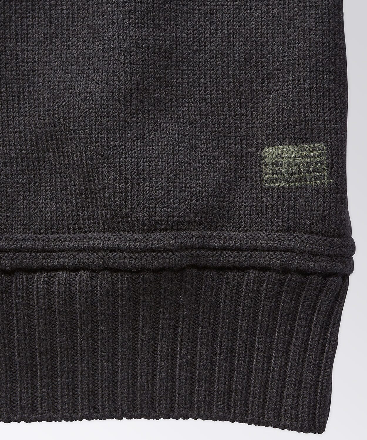 detail of a mens wool sweater