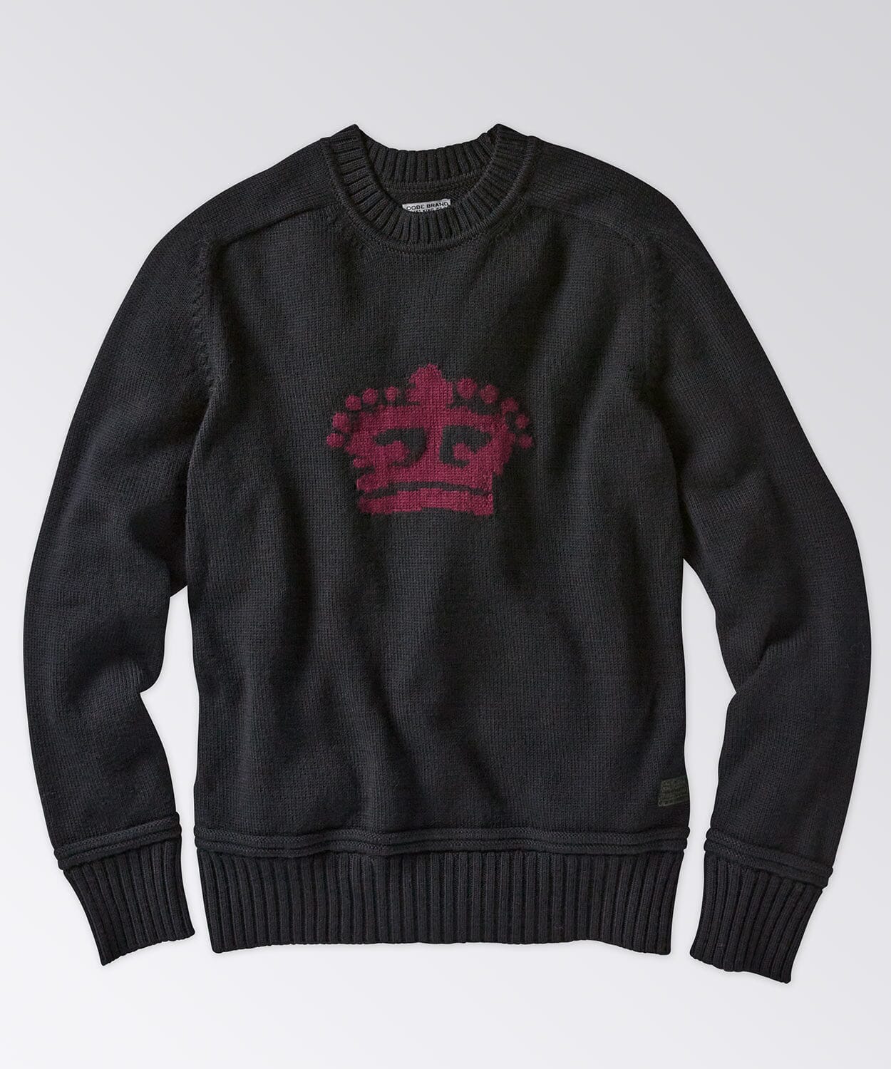 front of a mens wool sweater