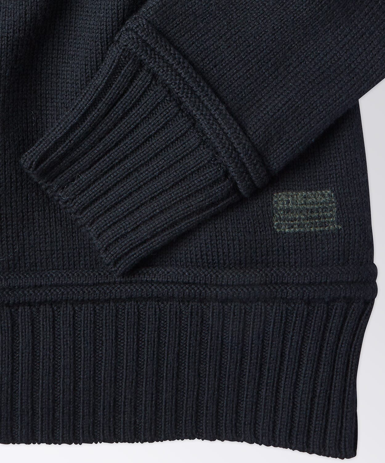 detail of a mens wool sweater