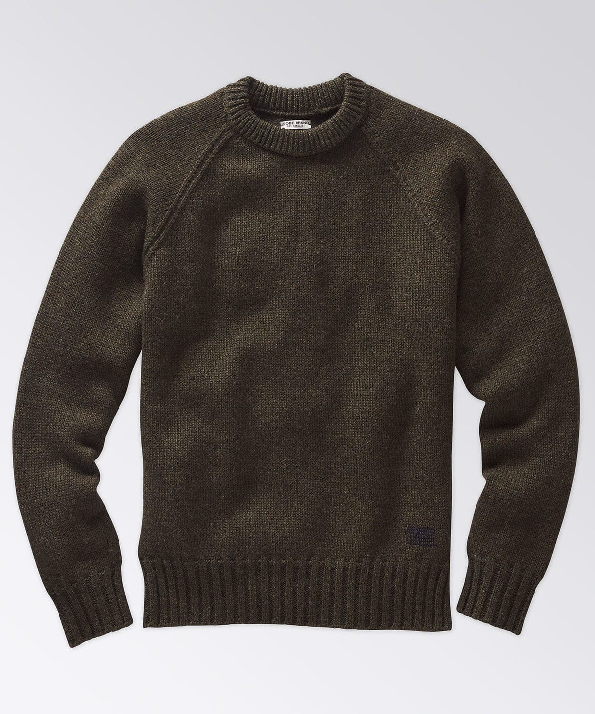 front of a mens crew neck sweater