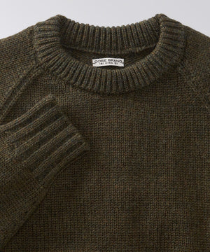front of a mens crew neck sweater