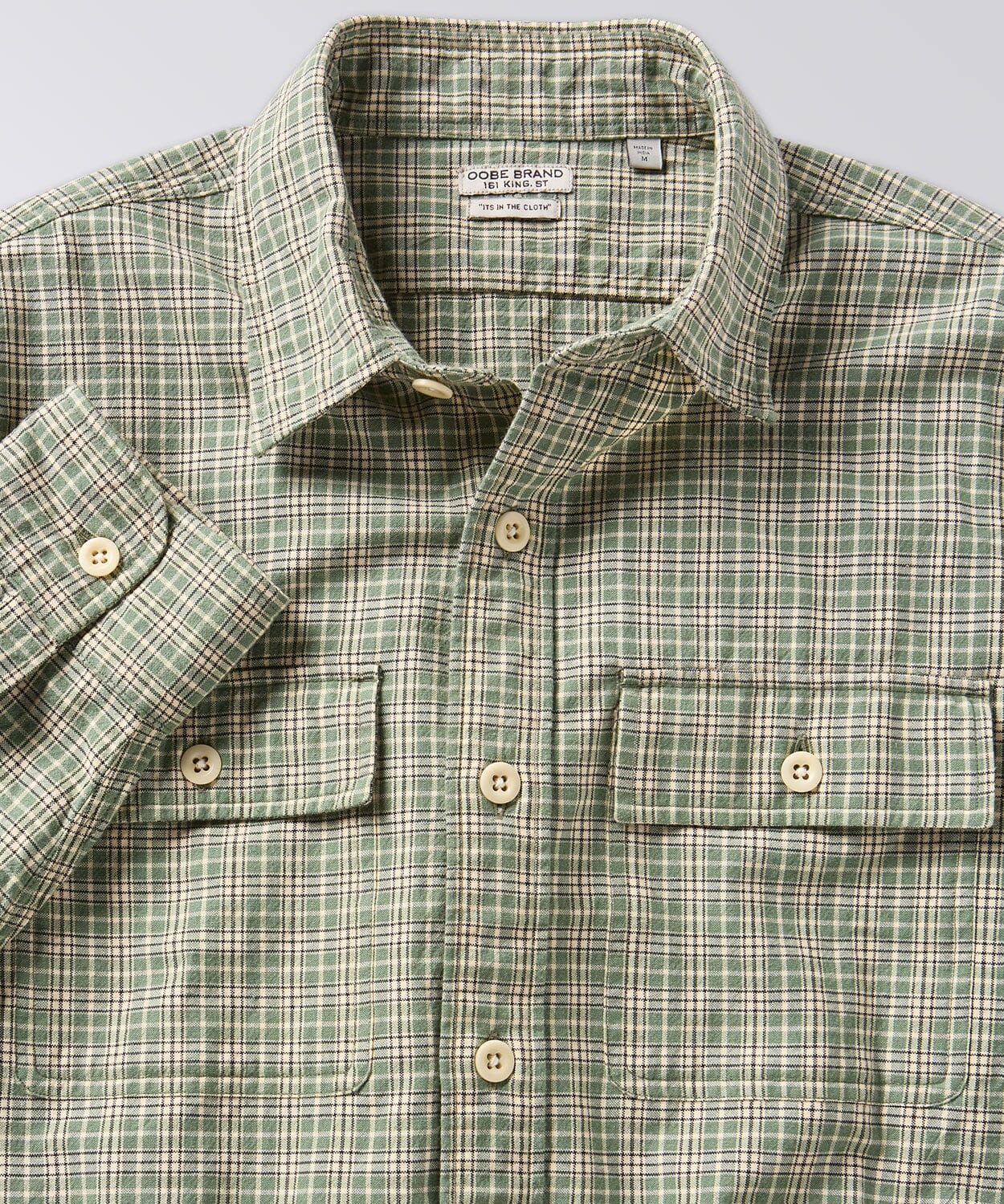 front of a button down shirt