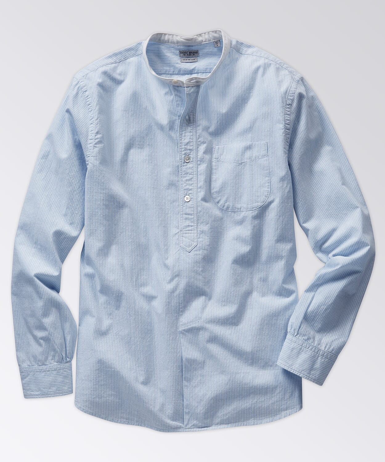 Rowan Shirt Button Downs OOBE BRAND Light Blue White Stripe S 