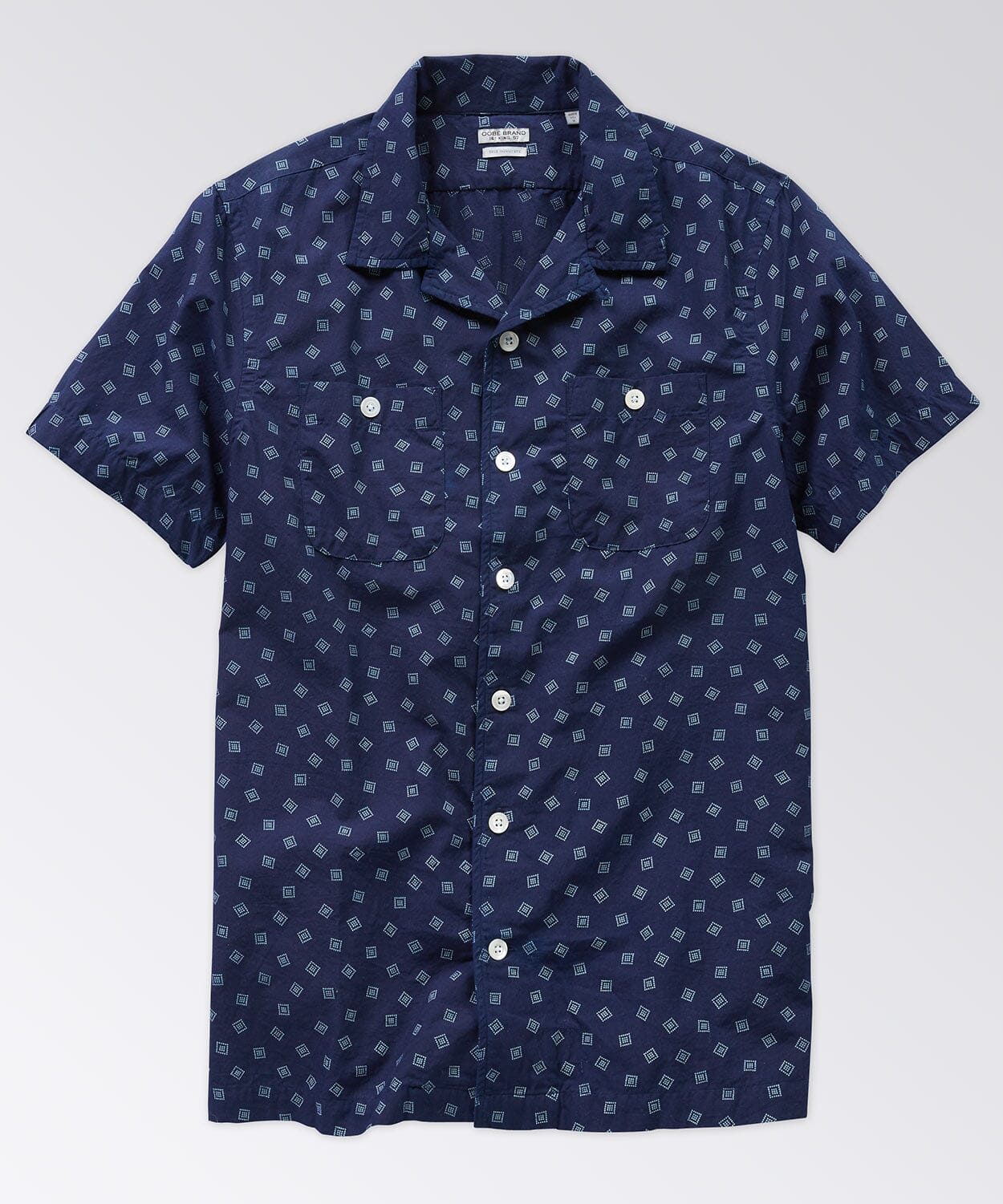 Elcott Printed Shirt Button Downs OOBE BRAND Indigo Dotted Squares S 