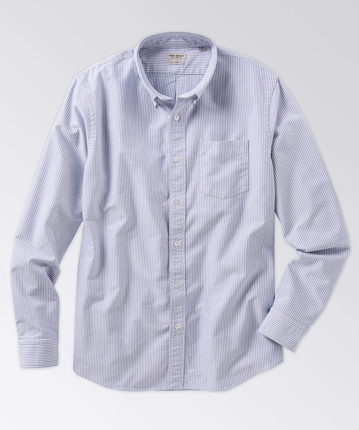 Anson Shirt Button Downs OOBE BRAND Blue White Stripe S 
