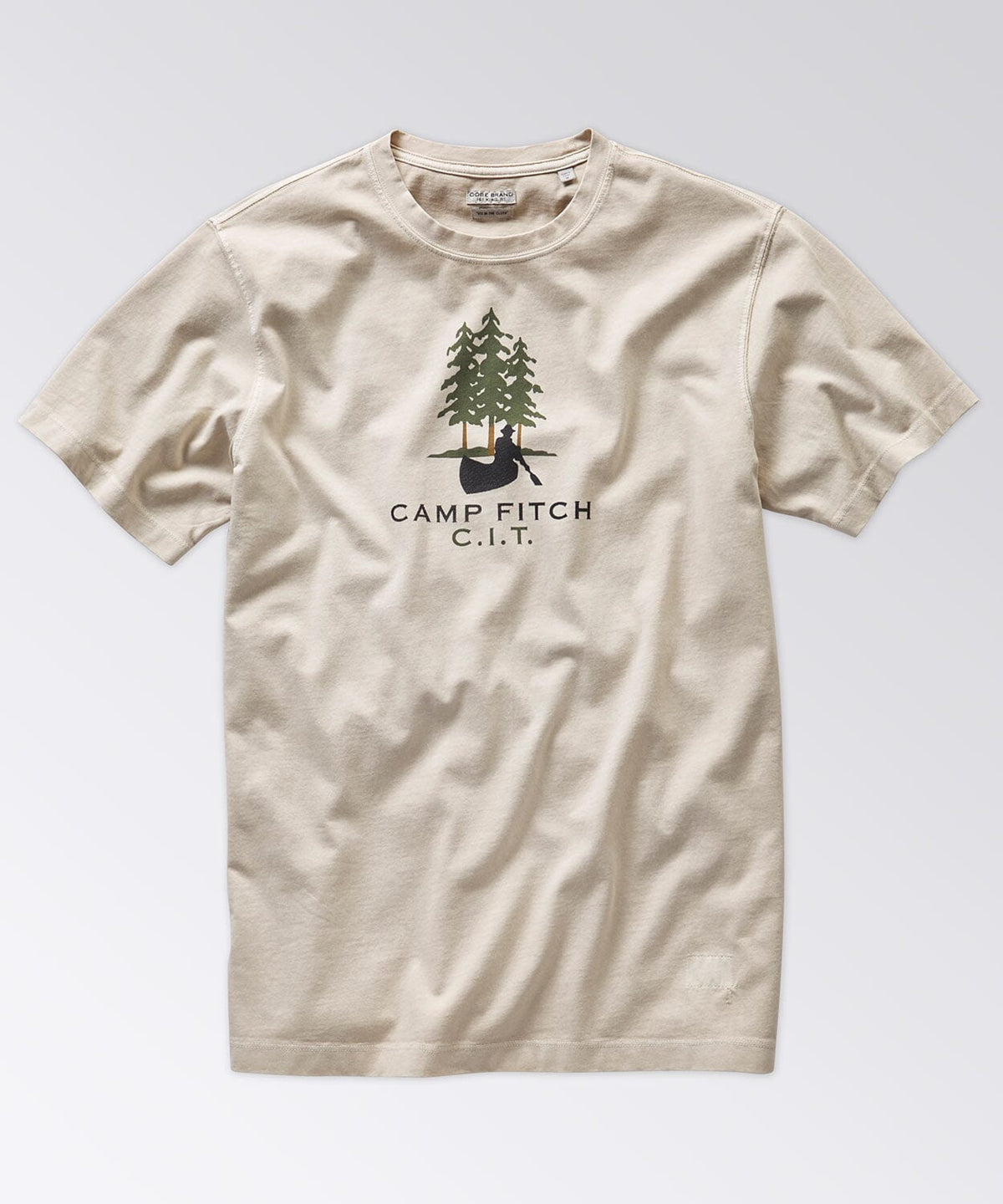 front of a tshirt with camp fitch on it