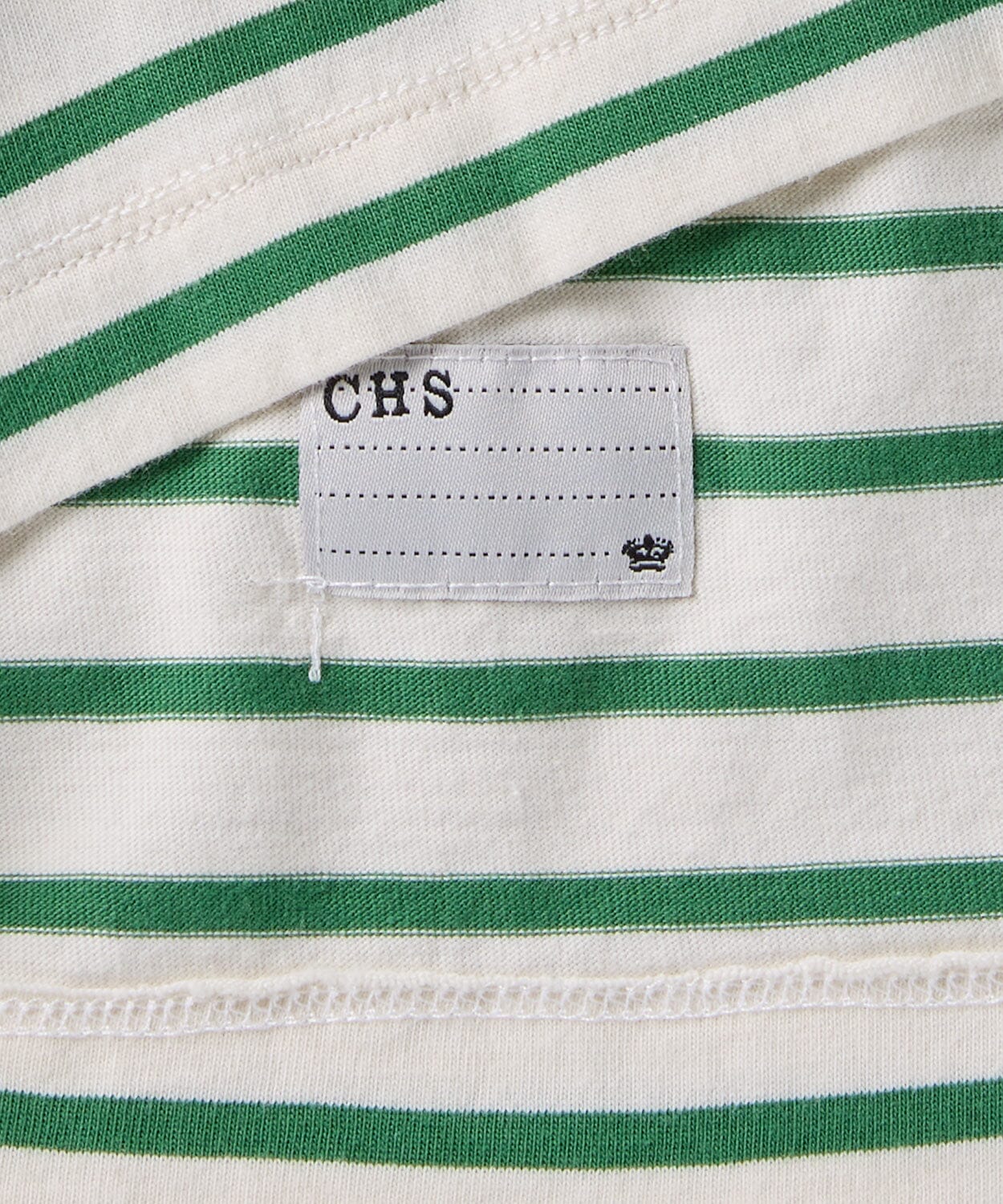 detail of a striped tee for men