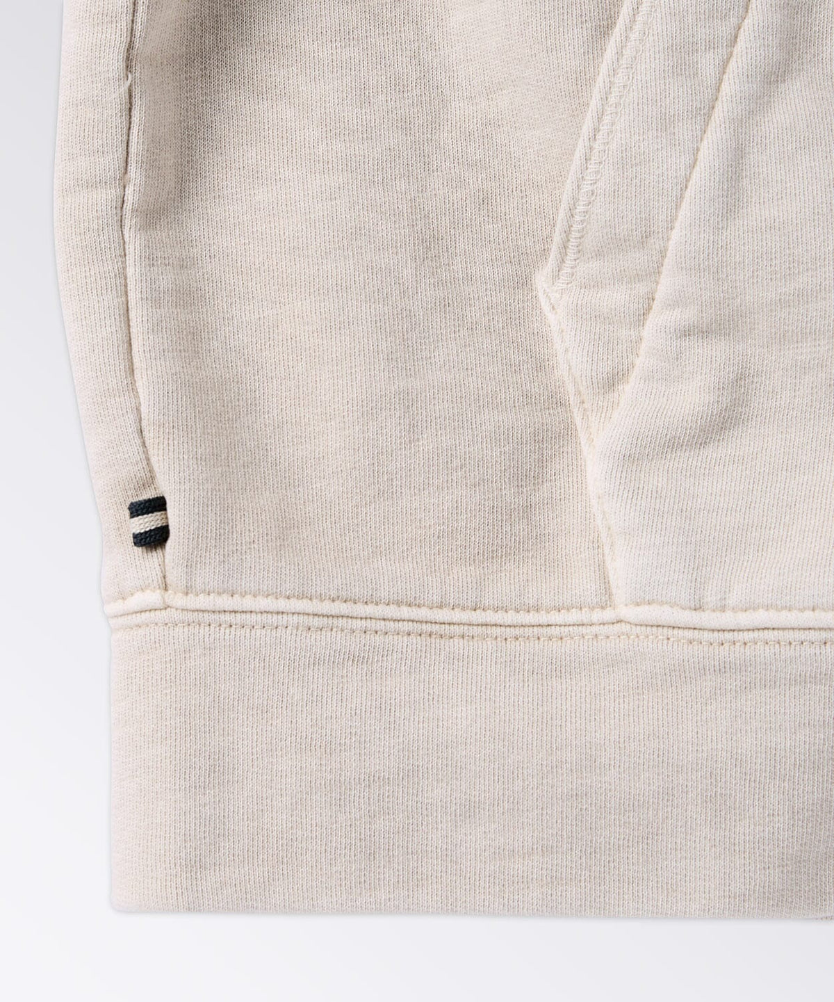 detail of a mens full zip hoodie