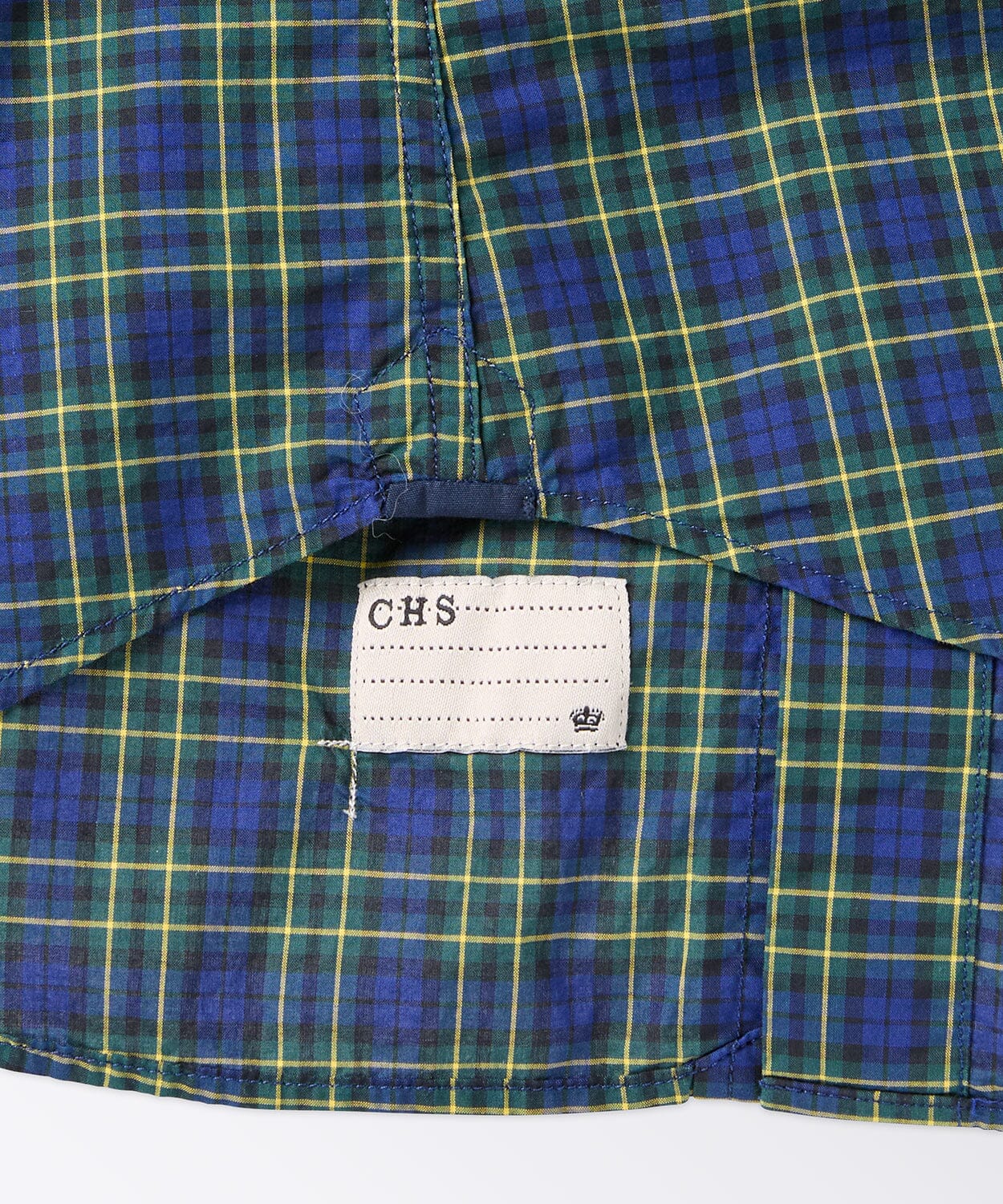 Navy and Green Tartan Plaid Button Down Shirt store