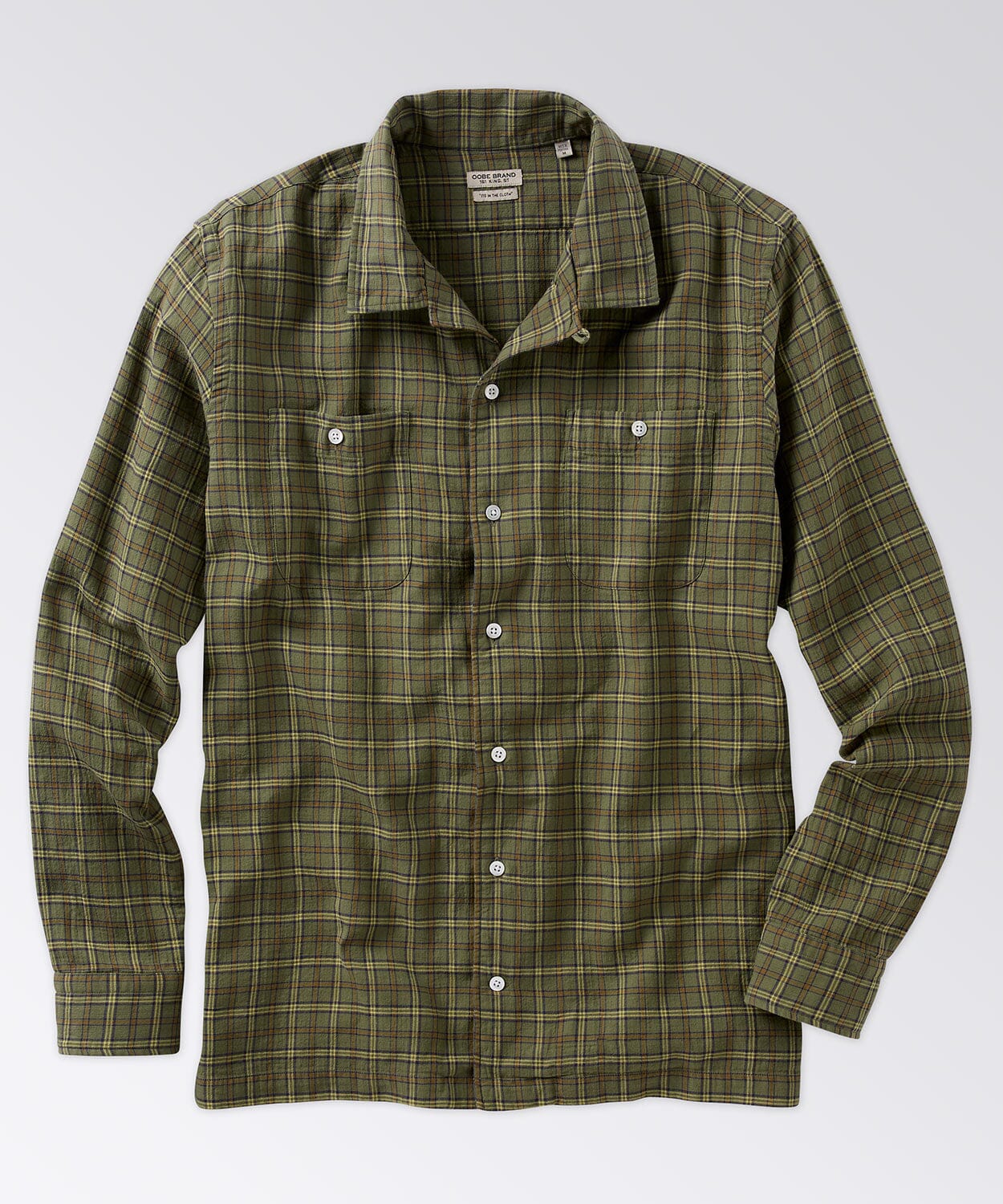 Stanton Camp Shirt Button Downs OOBE BRAND Olive Plaid S 
