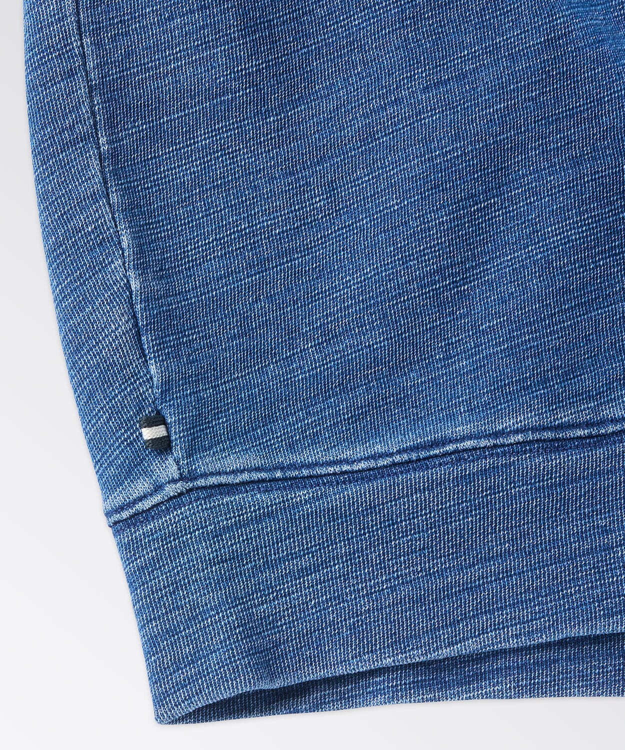 Close up of Sweatshirt's Side Tab Label