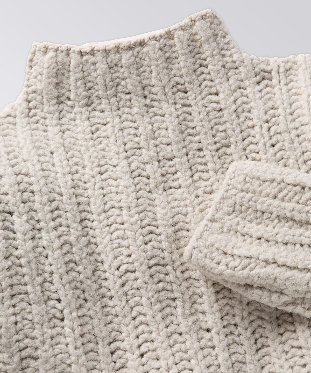 mens mock neck sweater - detail
