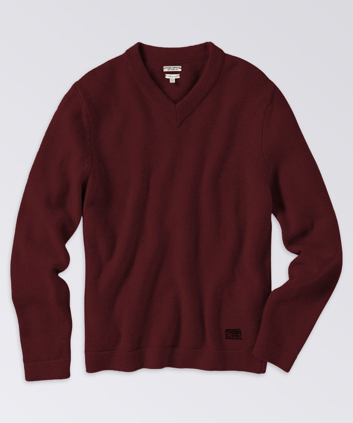 Heron V-Neck Sweater Sweaters OOBE BRAND Oxblood S 